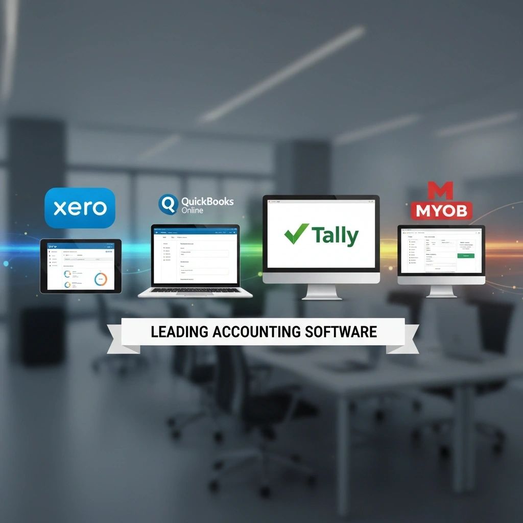 Xero, QuickBooks Online, Tally, MYOB — leading accounting software platforms